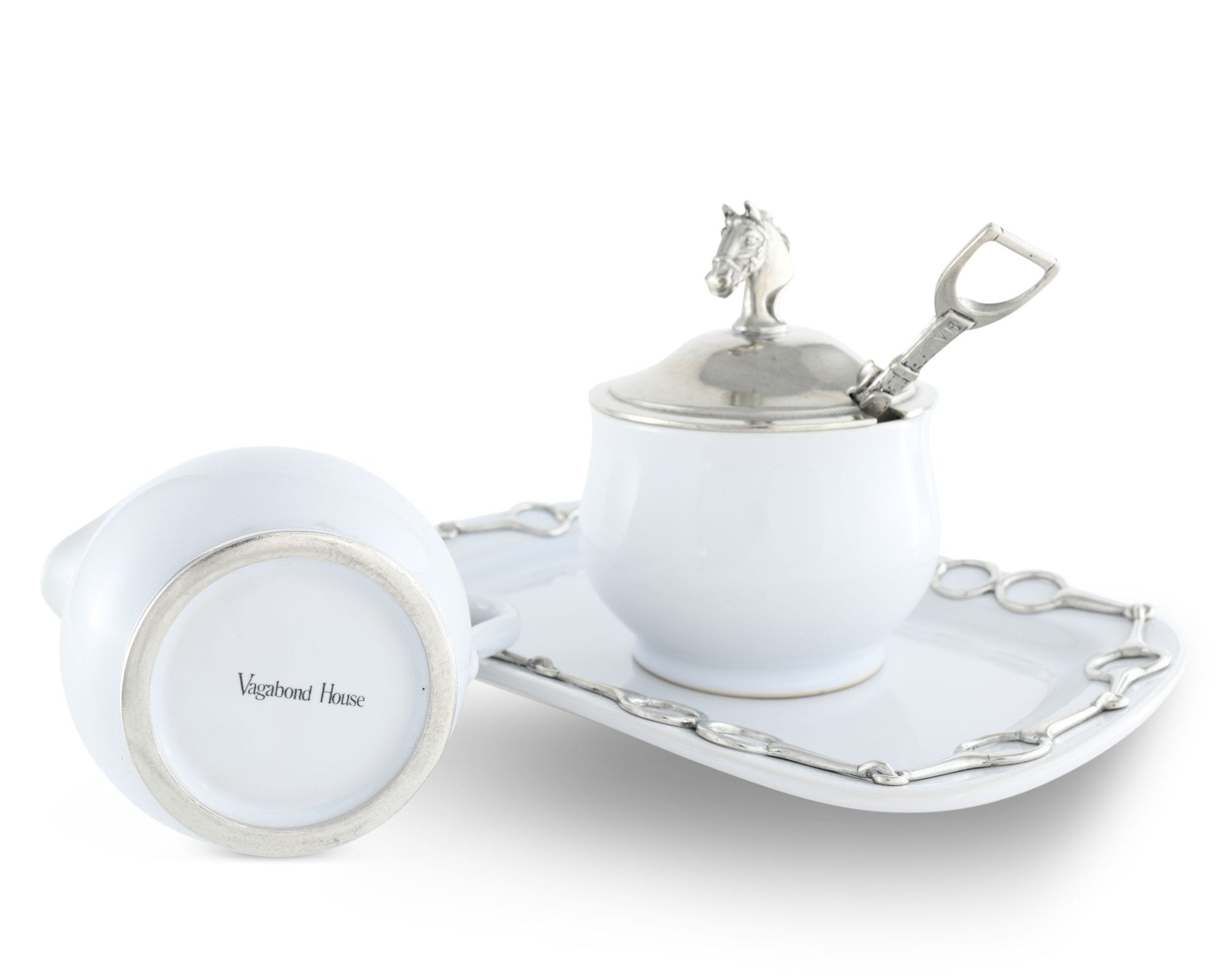 Vagabond House Serveware Vagabond House Equestrian Sugar And Creamer Set