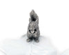 Vagabond House Fine Porcelain Leaf Bowl With Pewter Squirrel