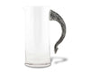 Vagabond House Glass Pitcher Pewter Giraffe Handle