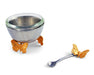 Vagabond House Serveware Vagabond House Gold Butterfly Salt Cellar With Spoon