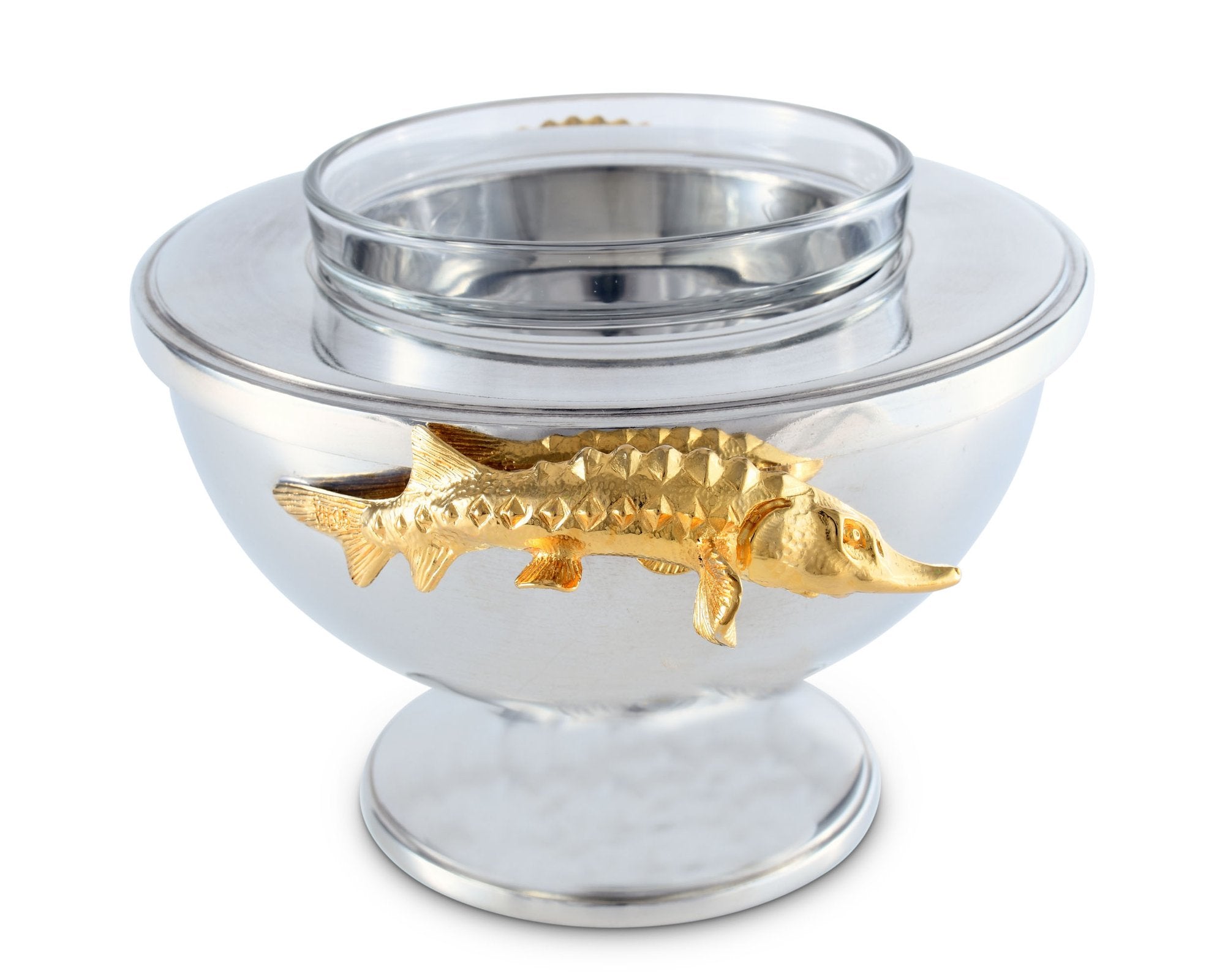 Vagabond House Serveware Vagabond House Gold Sturgeon Caviar Server