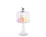 Vagabond House Serveware Vagabond House Honey Bee Glass Covered Dessert Stand, Short - Shipping March