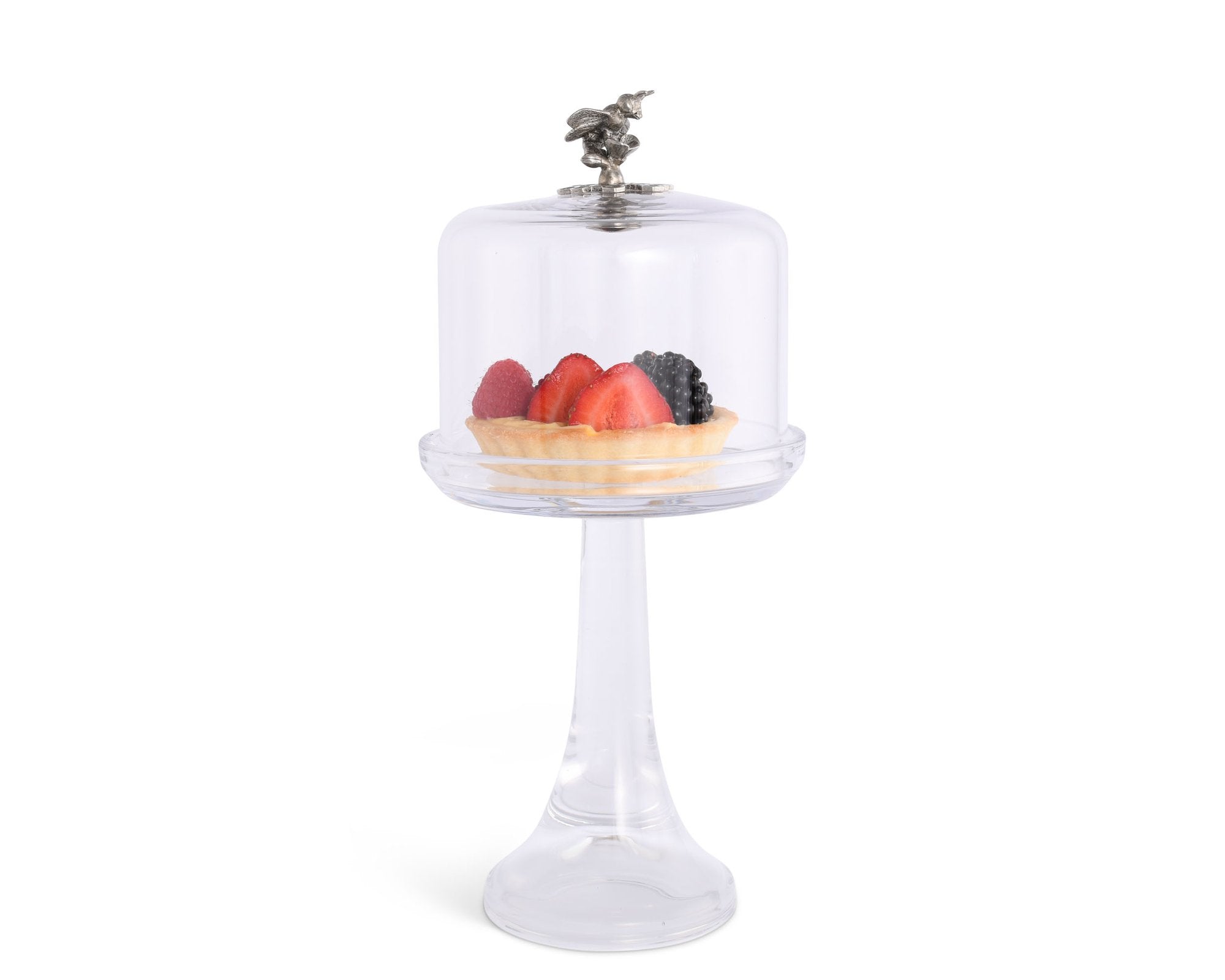 Vagabond House Serveware Vagabond House Honey Bee Glass Covered Dessert Stand, Tall - Shipping March