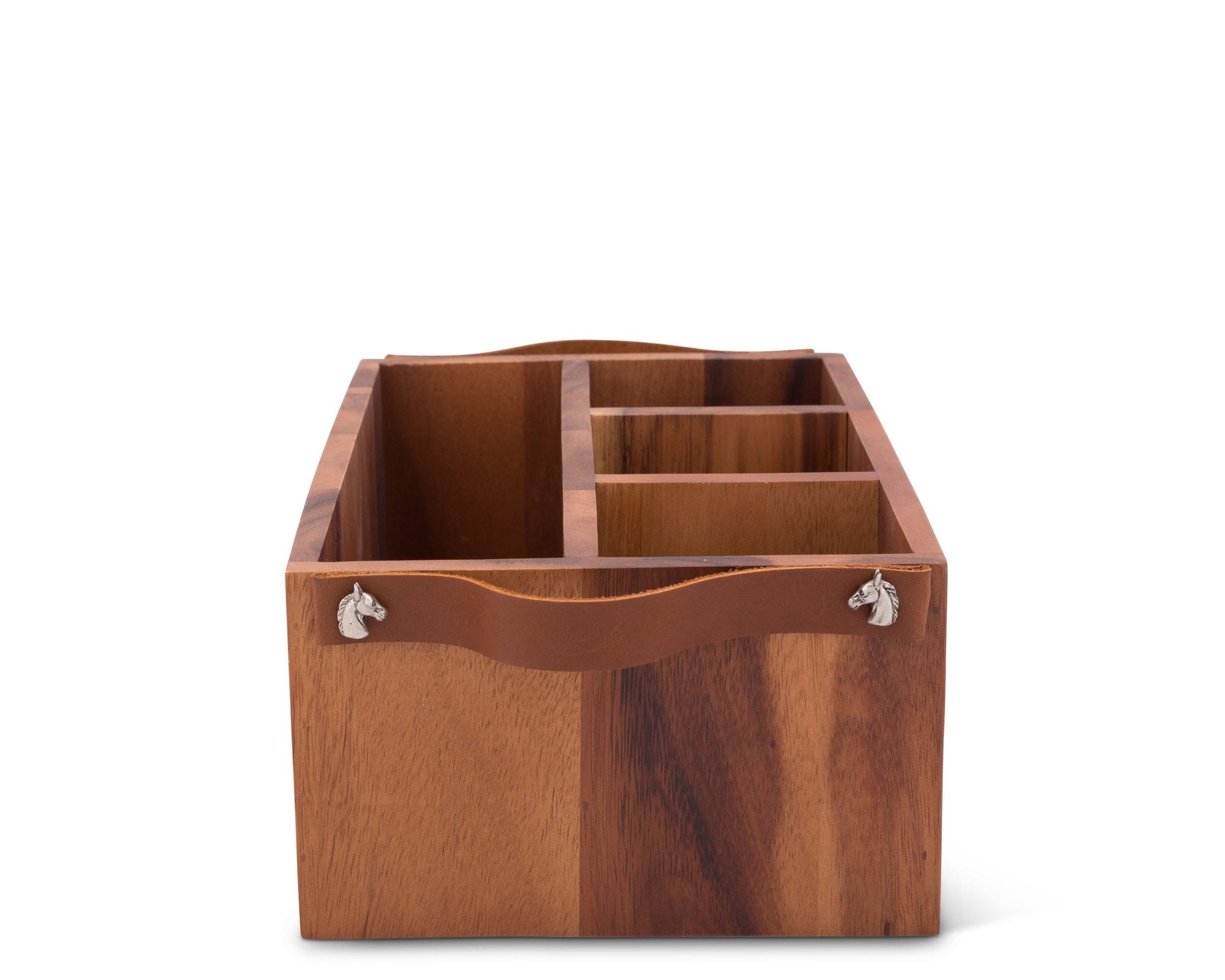 Vagabond House Serveware Vagabond House Horse Bits Leather Handles Flatware Caddy