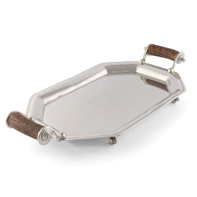 Vagabond House Serveware Vagabond House Parlor Serving Tray Large - Faux Antler Handles