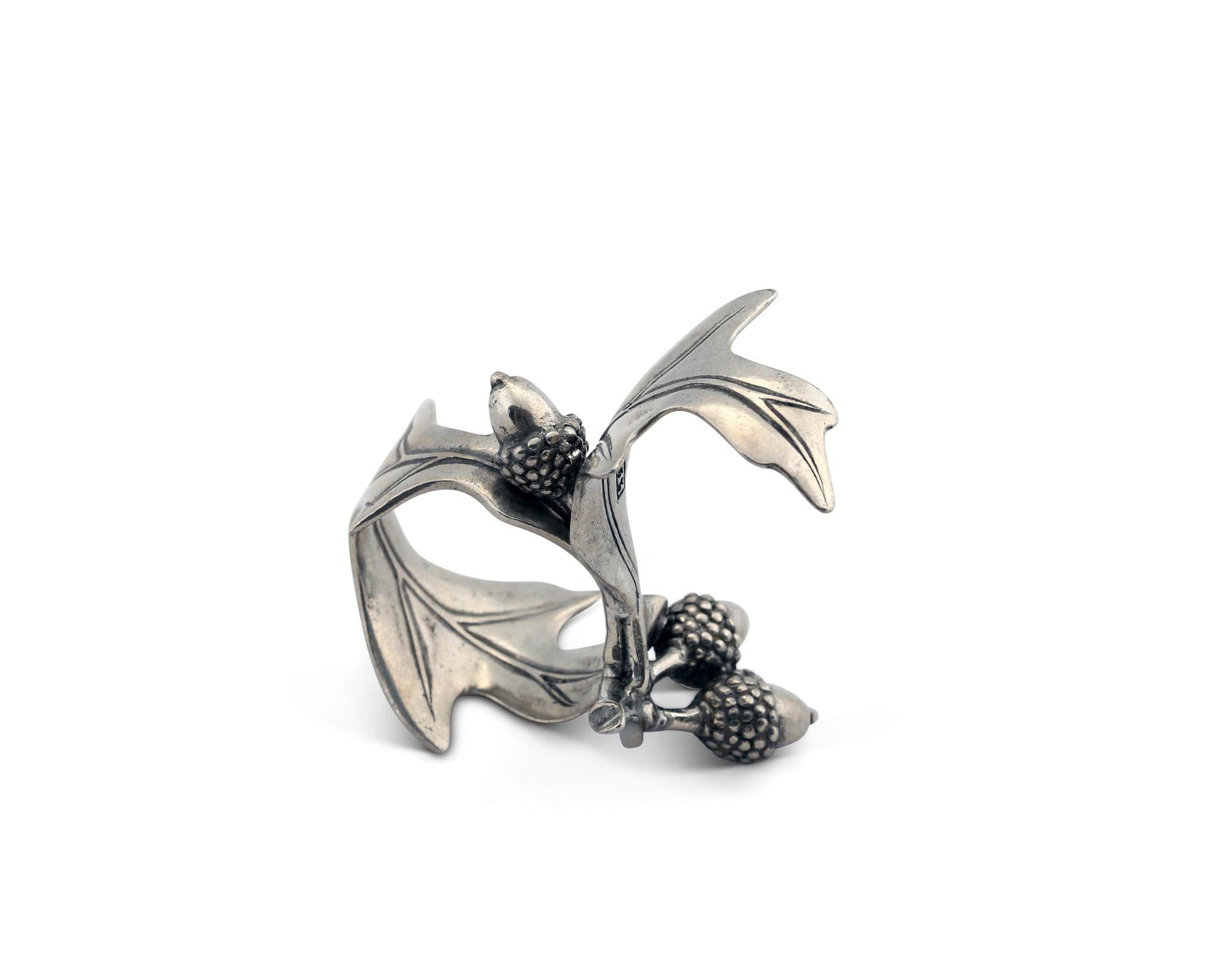 Vagabond House Pewter Acorn & Oak Leaf Napkin Ring