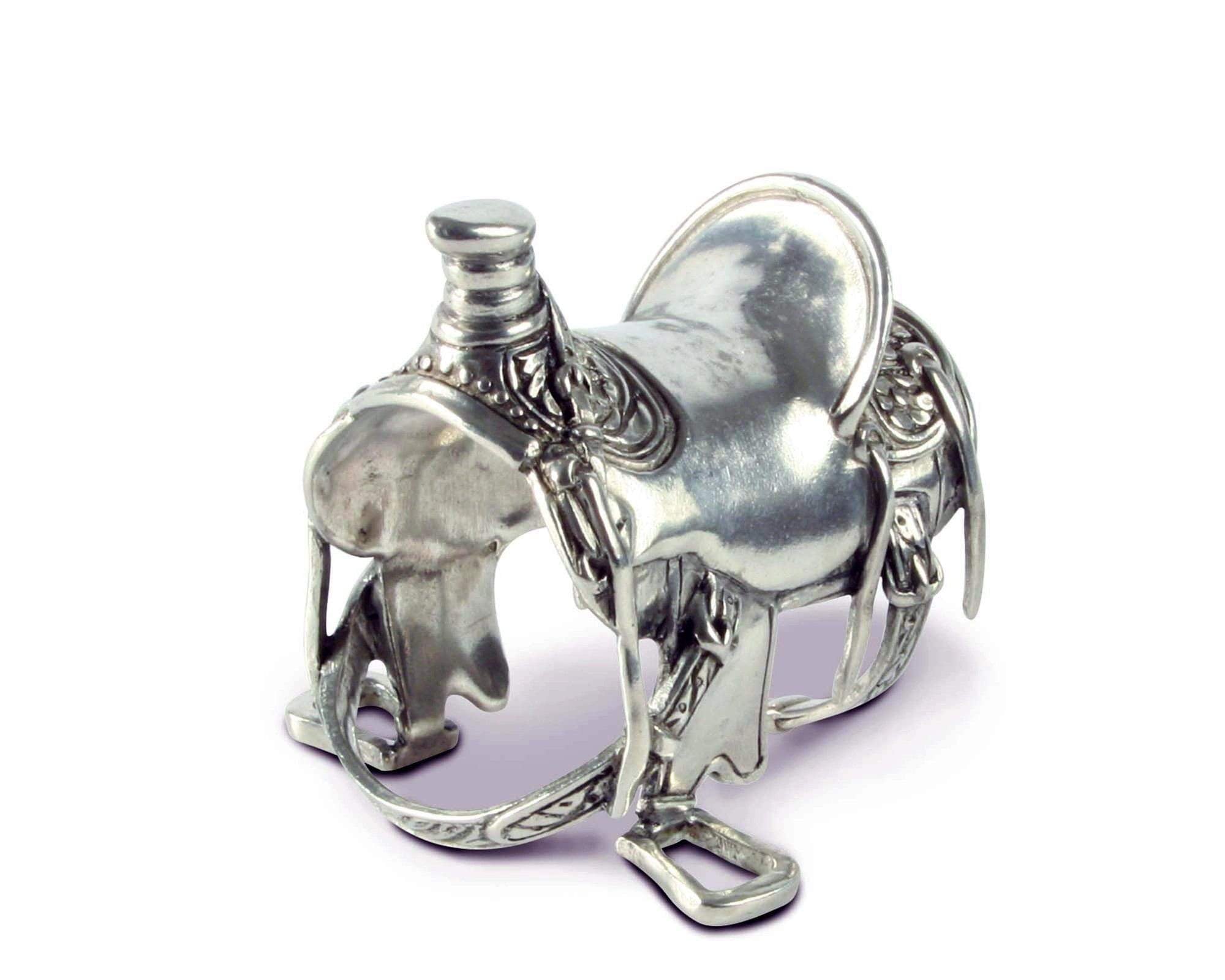 Vagabond House Pewter Cowboy Saddle Napkin Ring