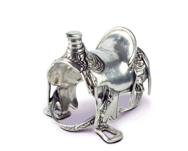 Vagabond House Pewter Cowboy Saddle Napkin Ring