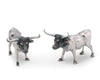 Vagabond House Pewter Steers Salt & Pepper Set