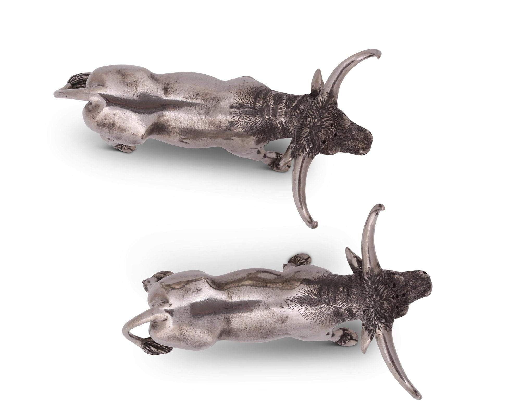 Vagabond House Pewter Steers Salt & Pepper Set