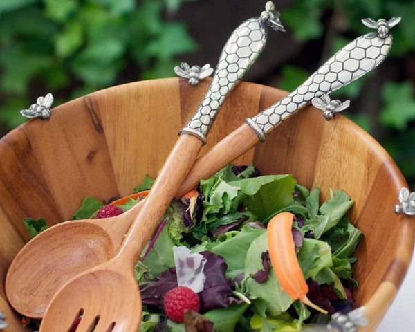 Vagabond House Serveware Vagabond House Salad Serving Set -  Bee