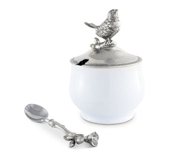 Vagabond House Serveware Vagabond House Song Bird Sugar Bowl And Spoon