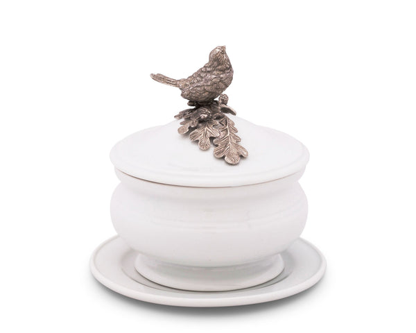 Vagabond House Serveware Vagabond House Songbird Porcelain Lidded Bowl