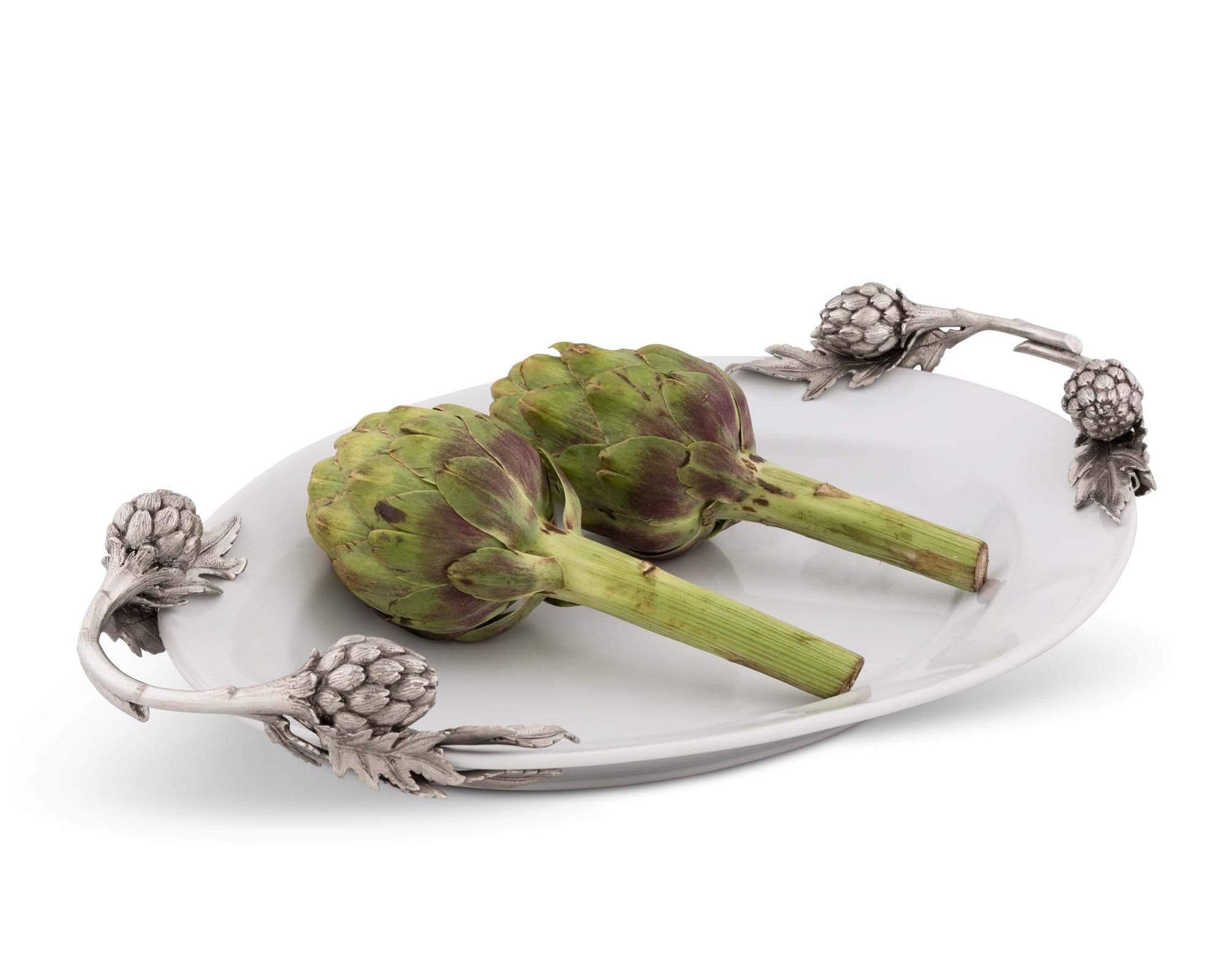 Vagabond House Serveware Vagabond House Stoneware Serving Tray - Artichoke