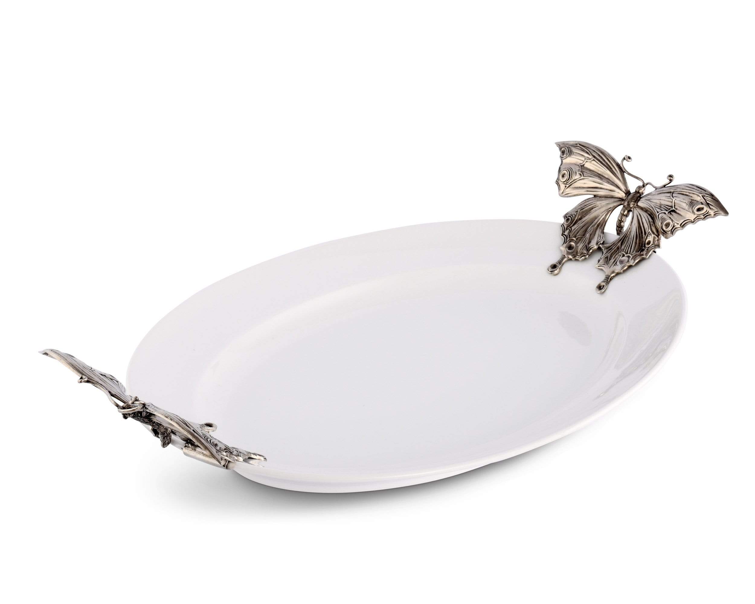 Vagabond House Serveware Vagabond House Stoneware Tray X-Large - Butterfly