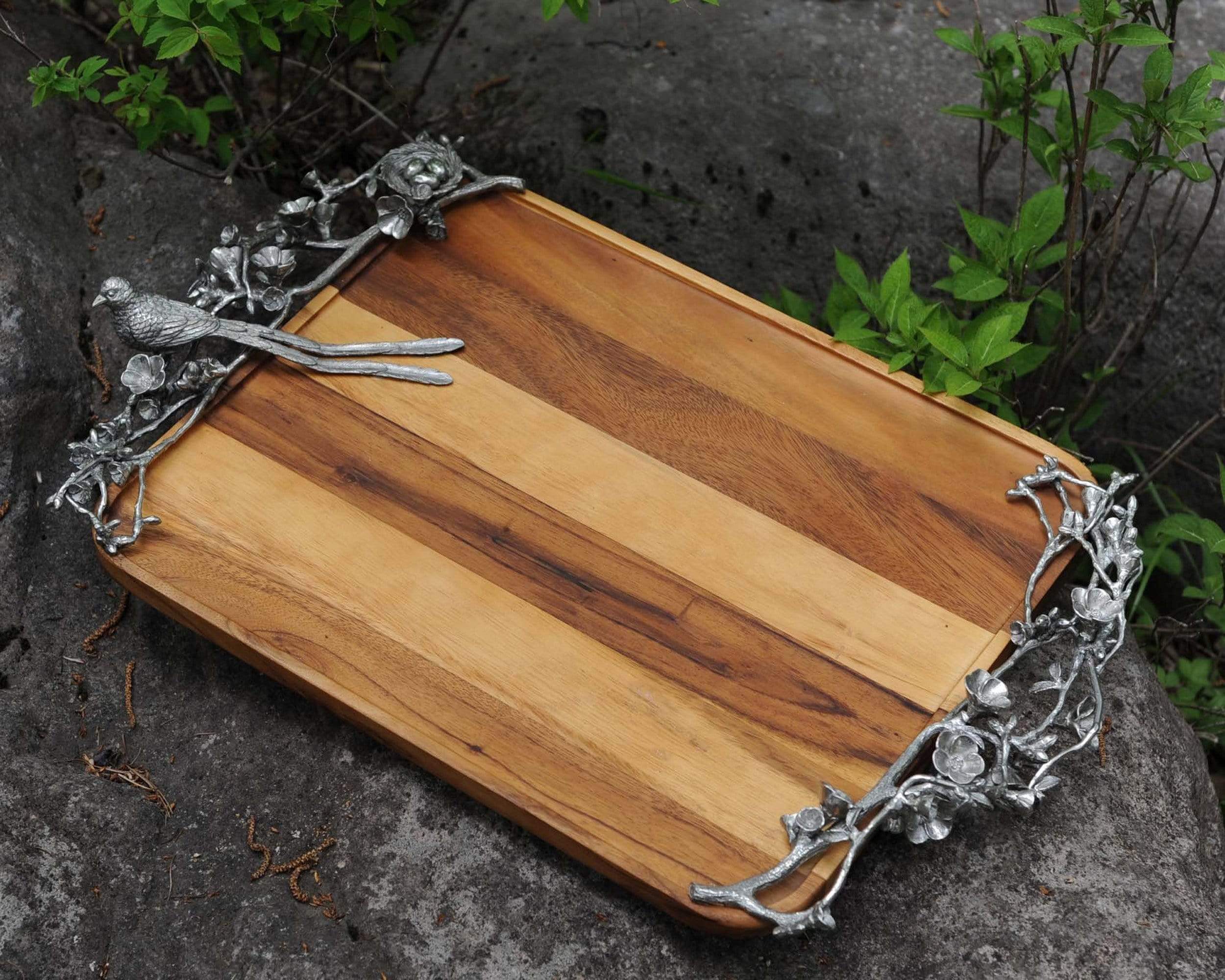 Vagabond House Serveware Vagabond House Tray - Acacia - Song Bird - Large