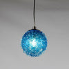 Viz Art Glass Lighting Chrome Cosmopolitan Chandelier - Aqua Snowball Glass 5 Pendant
