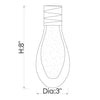 Viz Art Glass Lighting Chrome Cosmopolitan Chandelier - Bubbled Drop Glass 15 Pendant