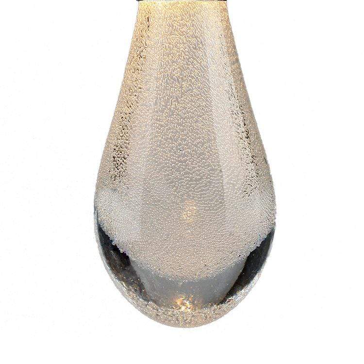 Viz Art Glass Lighting Chrome Cosmopolitan Chandelier - Bubbled Drop Glass 5 Pendant