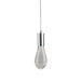 Viz Art Glass Lighting Chrome Cosmopolitan Chandelier - Crackled Drop Glass 14 Pendant