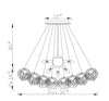 Viz Art Glass Lighting Infinity Chandelier -Metallic Silver 36"