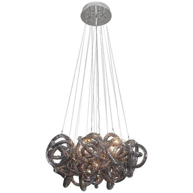Viz Art Glass Lighting Infinity Chandelier - Silver 18"
