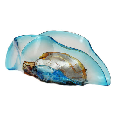 Viz Art Glass Art Glass Jewel Folded Vase 7598