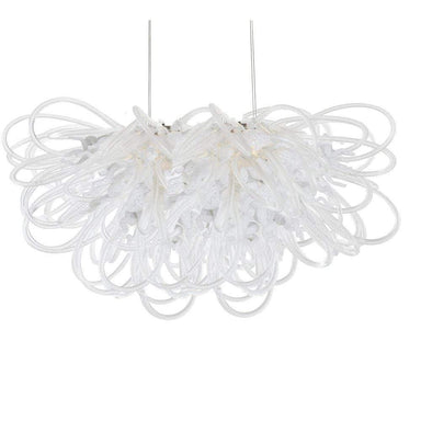 Viz Art Glass Lighting Orion Linear Chandelier Opaline by Viz Glass