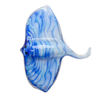 Viz Art Glass Art Glass Sting Ray Wall Art Large by Viz Glass 7710BIR
