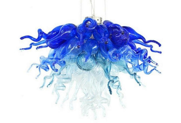 Viz Art Glass Lighting Viz Art Glass Blue Ombre Mini Chandelier