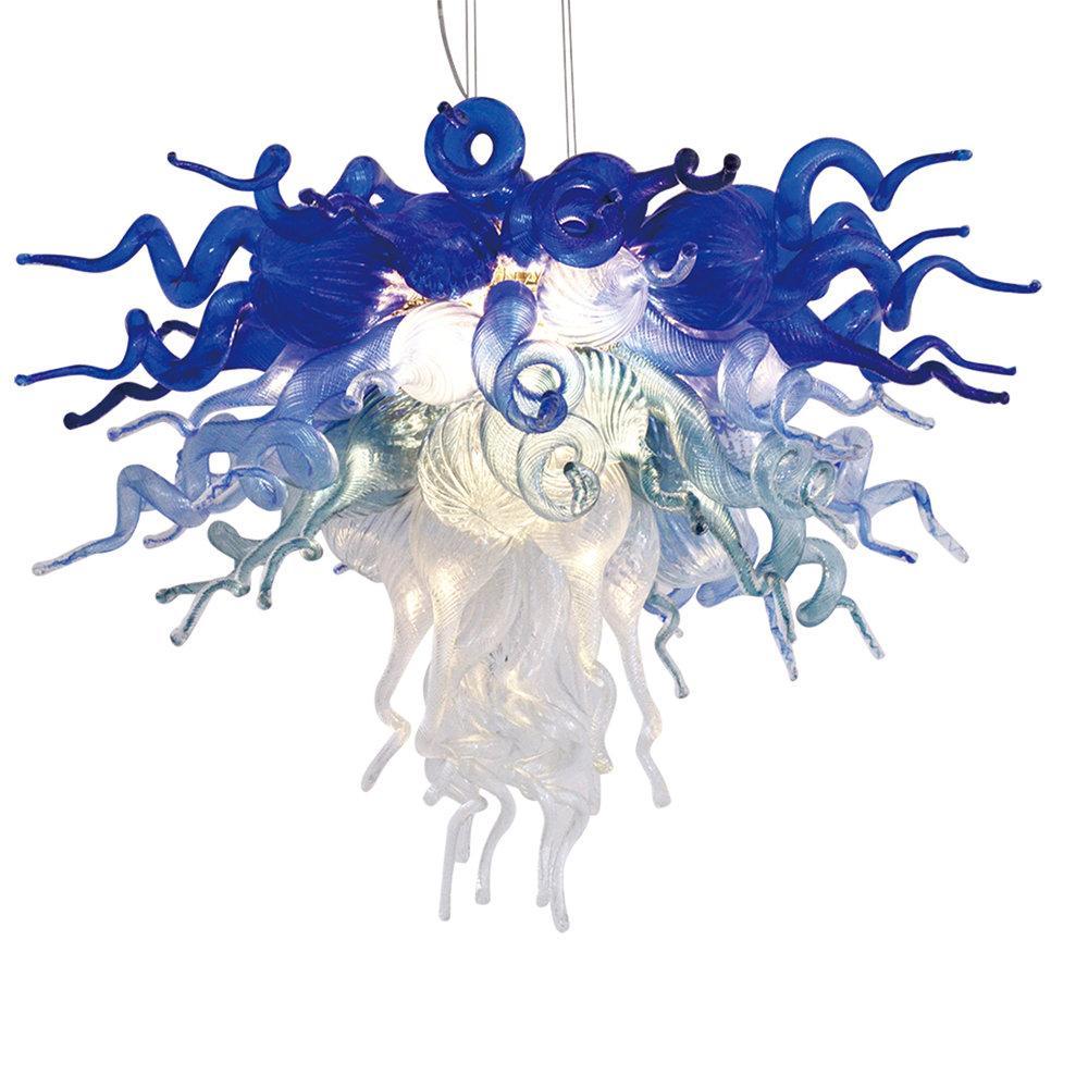 Viz Art Glass ColorSelect Blue Ombre Small Chandelier