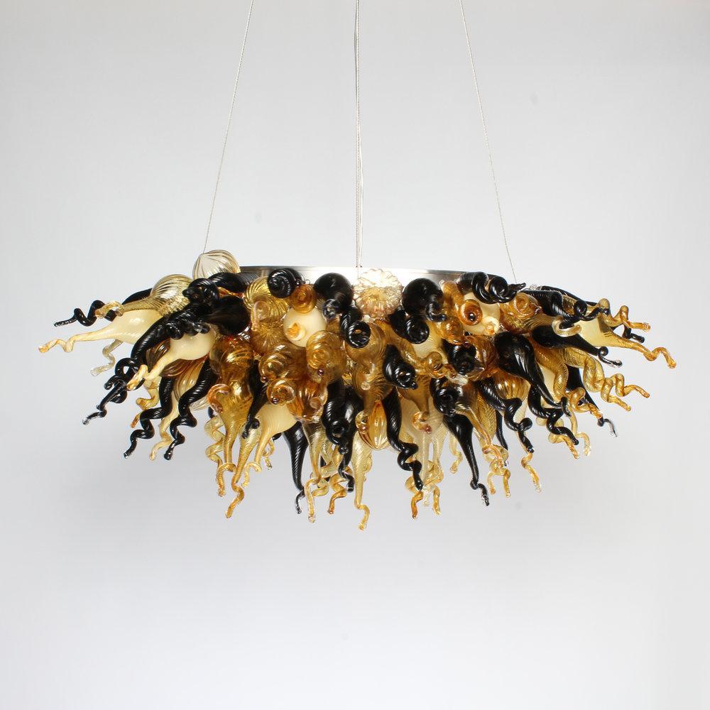 Viz Art Glass ColorSelect Linear Chandelier Baltic Amber