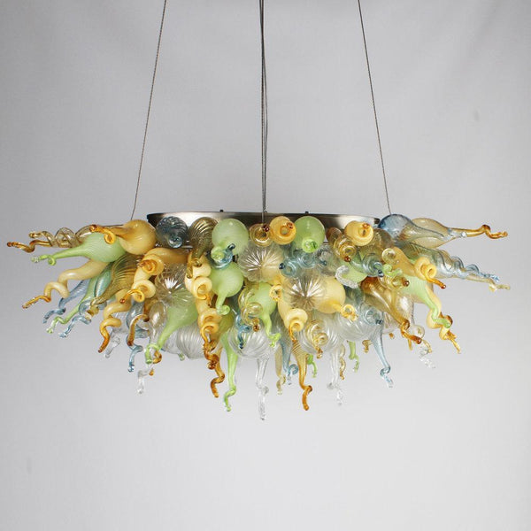Viz Art Glass ColorSelect Linear Chandelier Mini California Sunshine