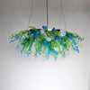Viz Art Glass ColorSelect Linear Chandelier Mini Ocean Mist