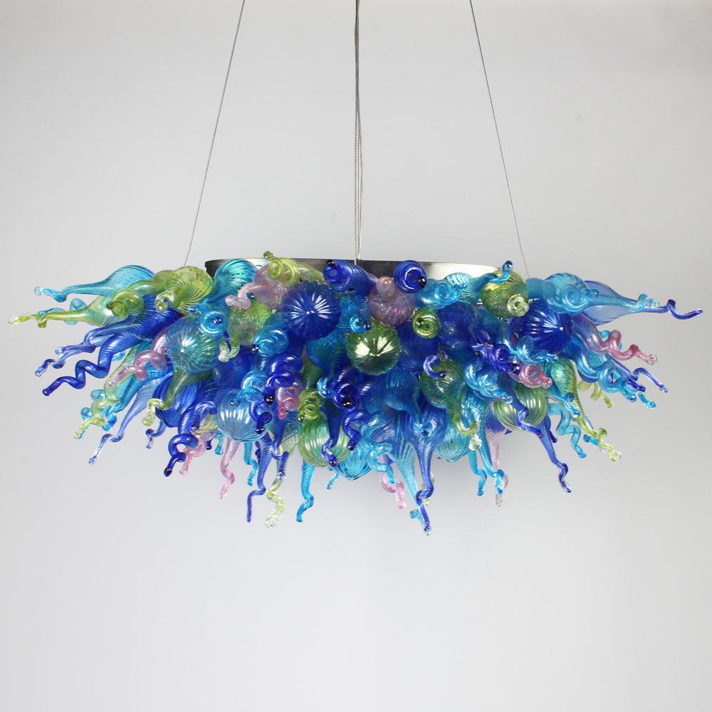 Viz Art Glass ColorSelect Linear Chandelier Mini Wonders of the Sea