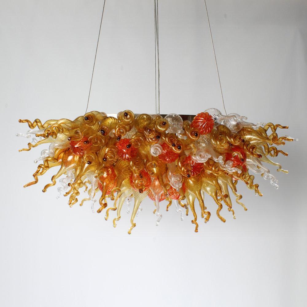 Viz Art Glass ColorSelect Linear Chandelier Sunshine