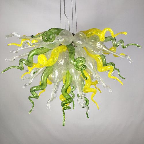 Viz Art Glass ColorSelect Mini Lemon Lime Soda Chandelier