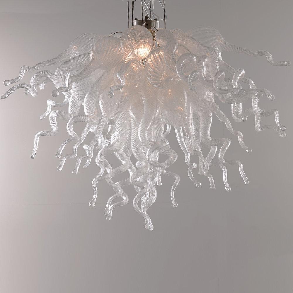 Viz Art Glass ColorSelect Seeded Clear Small Chandelier