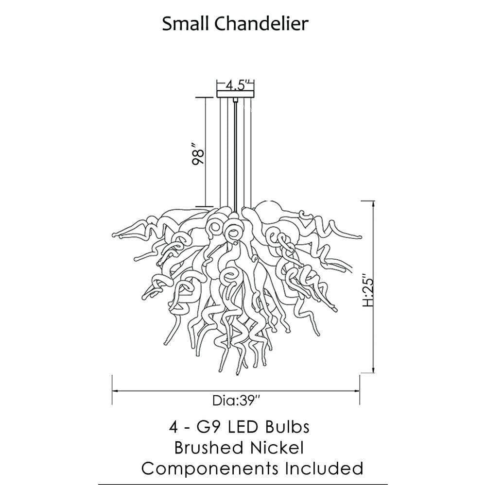 Viz Art Glass ColorSelect Small Sunshine Chandelier