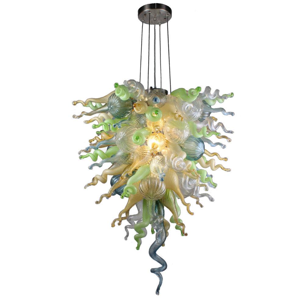 Viz Art Glass Lighting Viz Art Glass ColorSelect Tall California Sunshine Chandelier