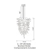 Viz Art Glass Lighting Viz Art Glass ColorSelect Tall Chandelier - California Sunshine