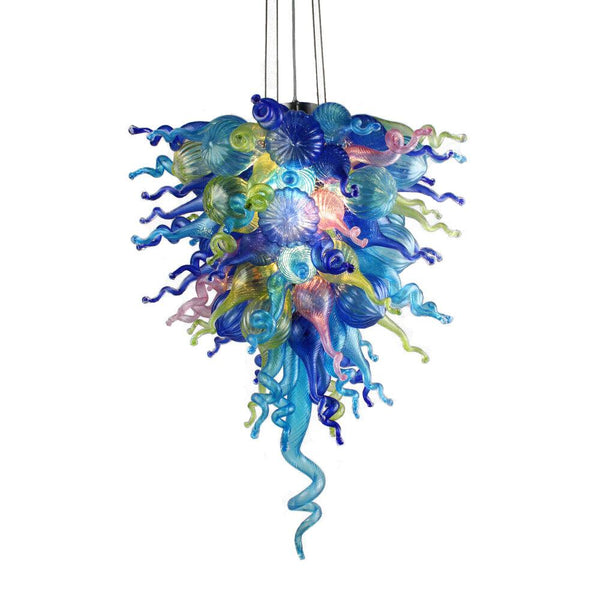 Viz Art Glass Lighting Viz Art Glass ColorSelect Tall Chandelier - Wonder of the Sea