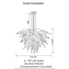 Viz Art Glass ColorSelect Tundra Small Chandelier