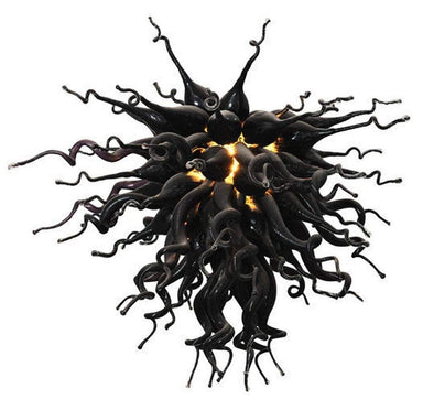 Viz Art Glass Lighting Viz Art Glass Large Obsidian Chandelier