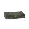 Zodax Home Decor Bora Bora Faux Stingray Leather Box Suede Interior- 12"