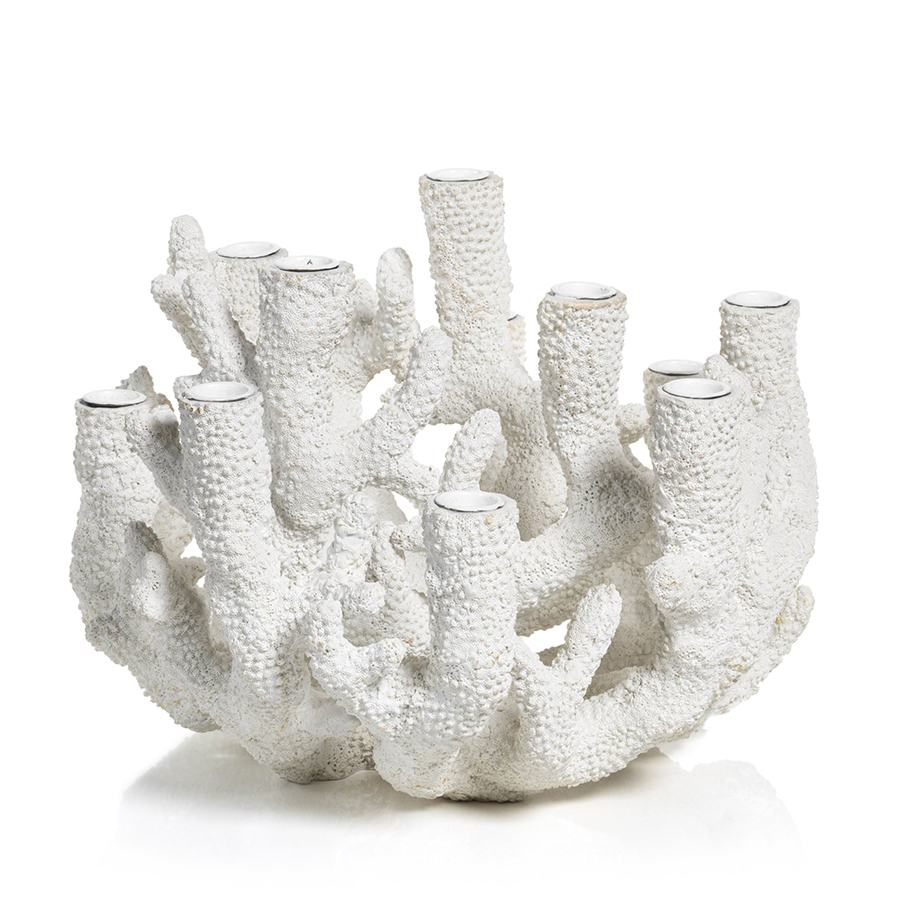 Zodax Home Decor Cayo Coral 12- Tier Taper Holder