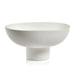 Zodax Serveware Côte d'Ivoire White Ceramic Footed Bowl