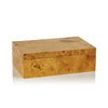 Zodax Home Decor Leiden Burl Wood Design Box- 10" x 6.5" x 2.5"