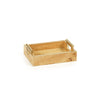 Zodax Home Decor Leiden Burl Wood Rectangular Tray w/ Gold Handles- 9.5"