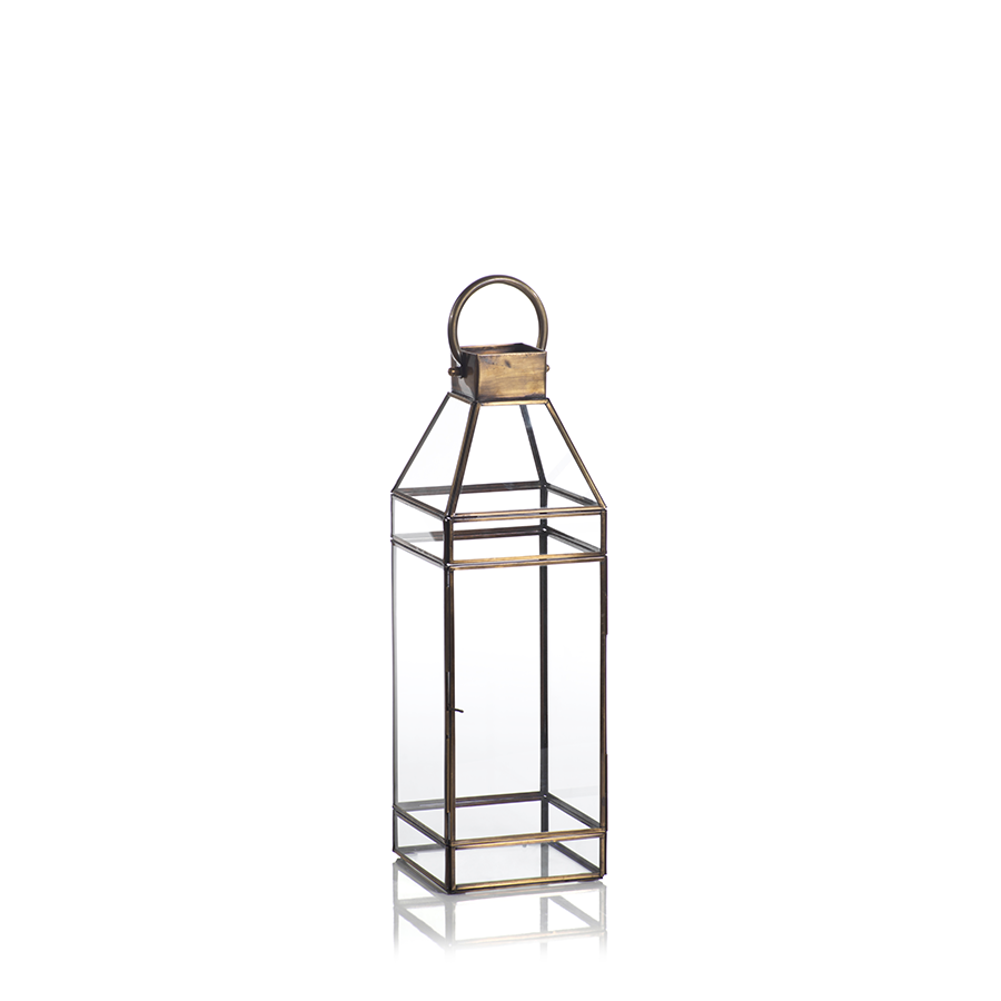 Zodax Home Decor Medici Antique Brass Lantern - 18"